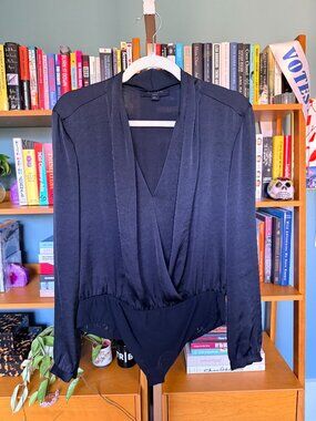 Like New All Saints Silk Blouse Bodysuit